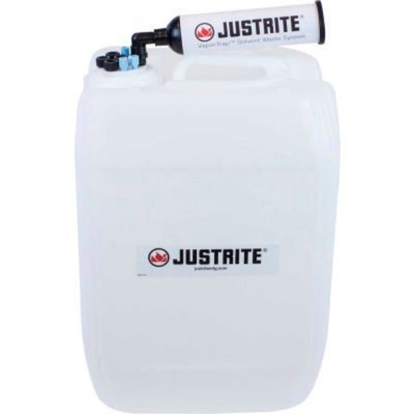 Justrite VaporTrap UN/DOT Carboy W/ Filter Kit, HDPE, 20-Liter, 8 Ports, Justrite, Mfr#: 12845